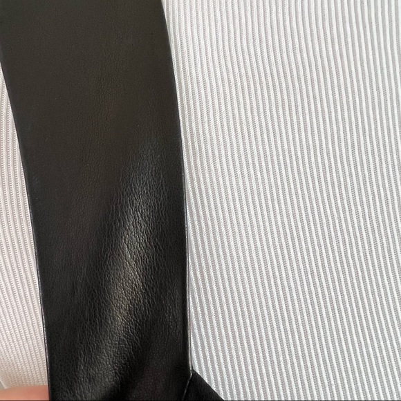 💕Host Pick💕Alice + Olivia $385 Racerback Leather Shoulder Dress Sz 0 Retail - Picture 11 of 12